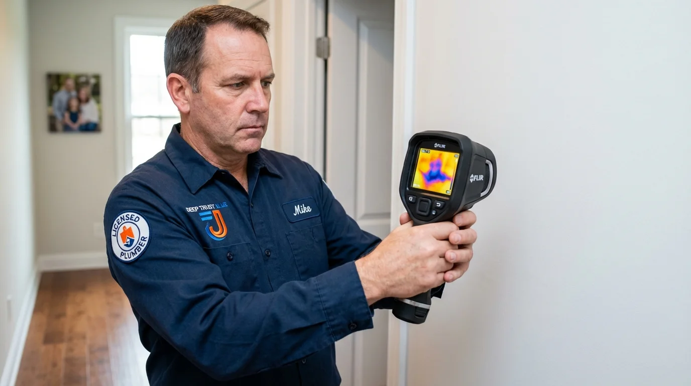 Thermal imaging leak detection by Johns Plumbing LLC in Deville